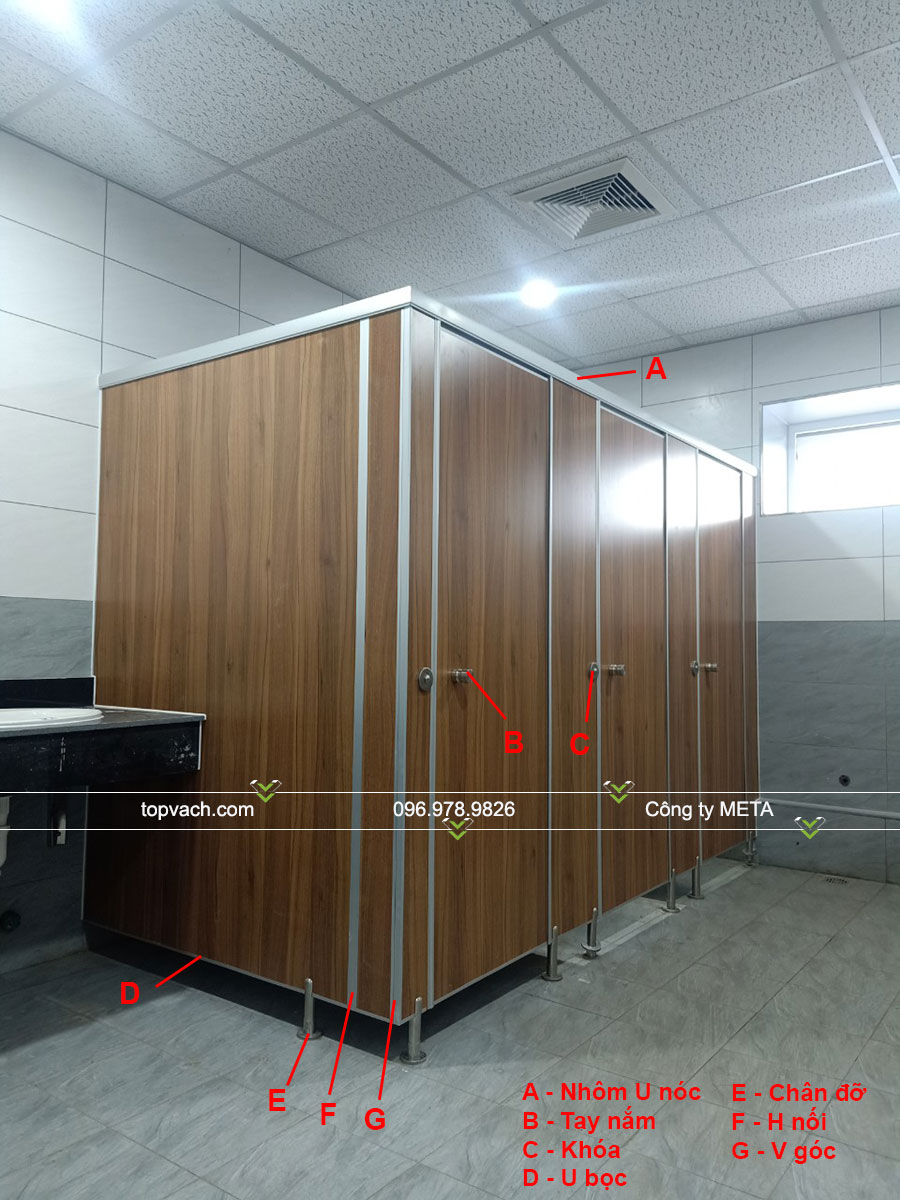 Cấu tạo vách ngăn vệ sinh mfc